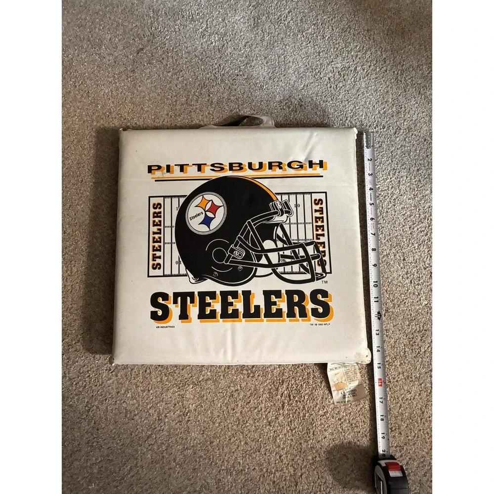 Vintage NFL Pittsburgh Steelers Seat Cushion bleachers Pad Mat Sitting WinCraft